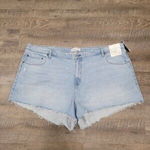 NWT ABERCROMBIE & FITCH | Curve Love The '90s Relaxed Cutoff Shorts | Sz. 24